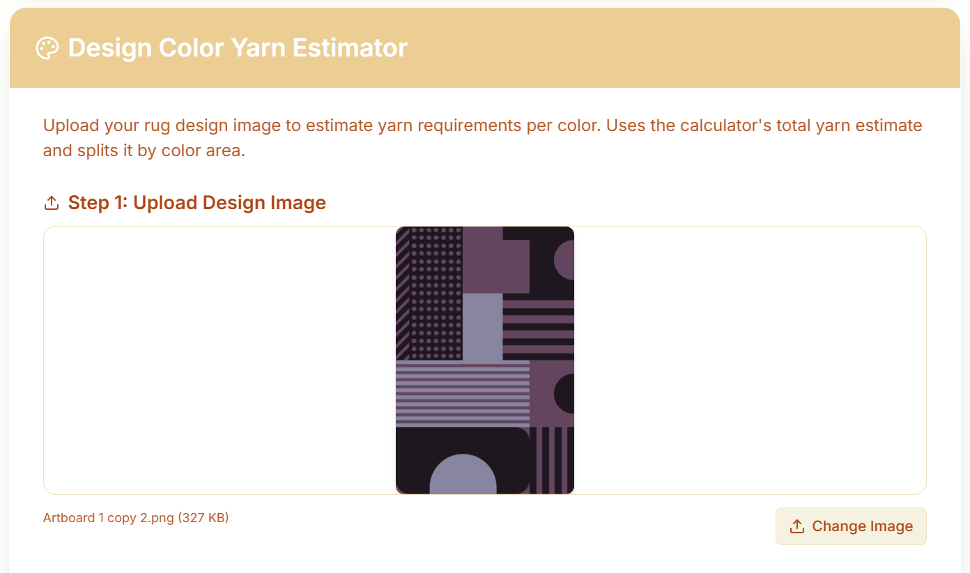 Step 1: Upload your rug design image